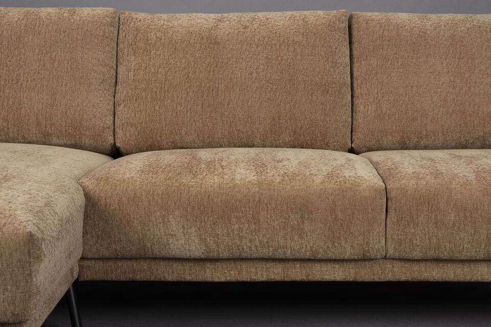 3-seater sofa in camel fabric left Harper - 1