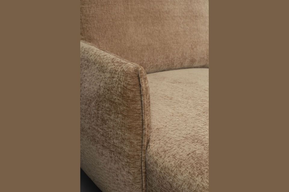 3-seater sofa in camel fabric left Harper - 3