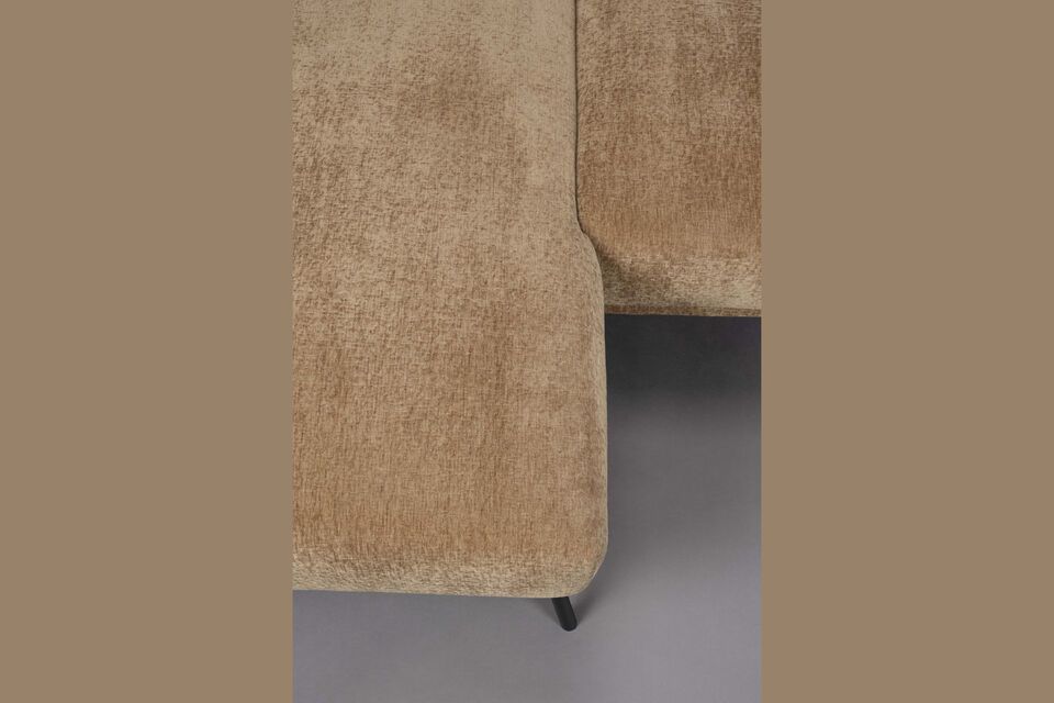 3-seater sofa in camel fabric left Harper - 4