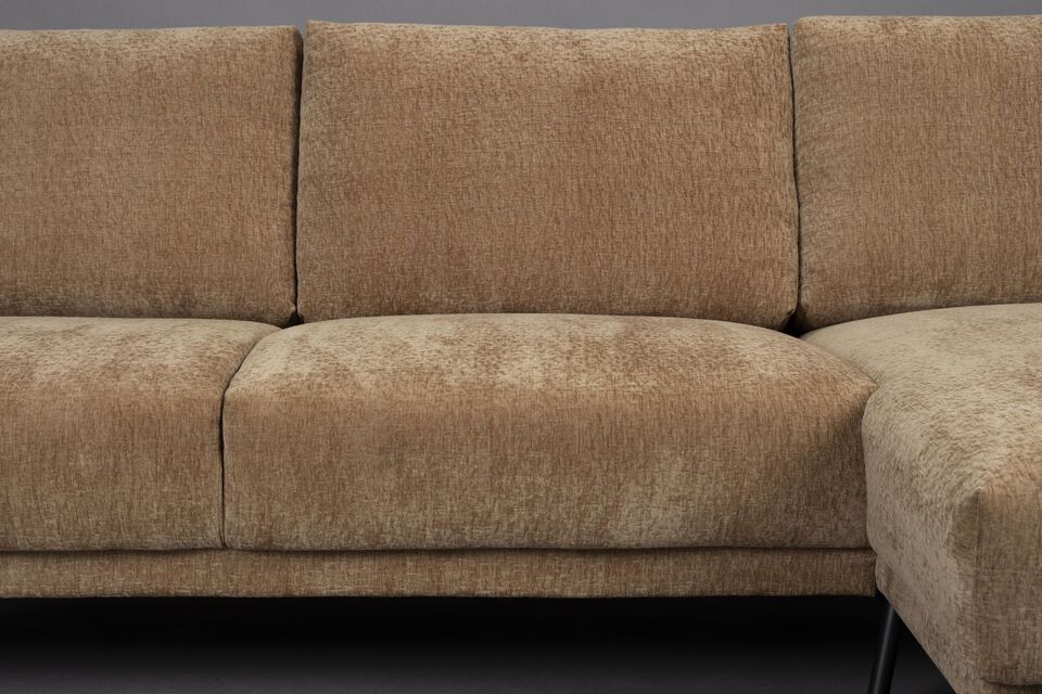 3-seater sofa in camel fabric right Harper - 1