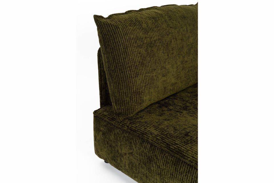 3 seater sofa in forest green fabric Hunter - 2