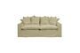 Miniature 3-seater sofa in green cotton Candela Clipped