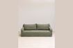 Miniature 3-seater sofa in green Turia fabric 1