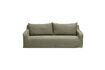 Miniature 3-seater sofa in green Turia fabric 3