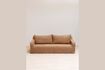 Miniature 3-seater sofa in orange Turia fabric 1