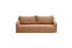 Miniature 3-seater sofa in orange Turia fabric 3