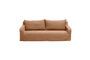 Miniature 3-seater sofa in orange Turia fabric Clipped