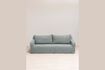 Miniature 3-seater sofa in Turia grey fabric 1