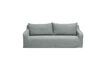 Miniature 3-seater sofa in Turia grey fabric 3