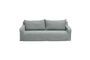 Miniature 3-seater sofa in Turia grey fabric Clipped