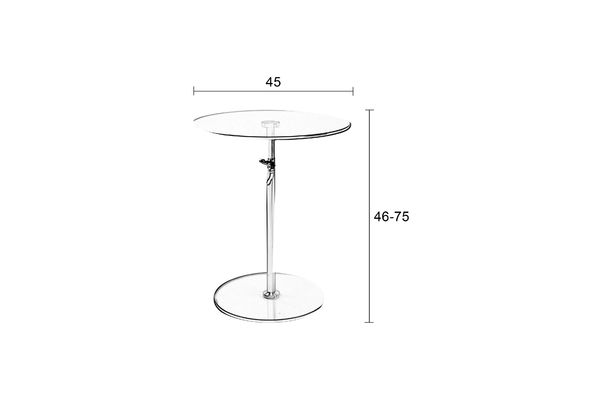 Karena Tavolino trasparente White Label - 75cm