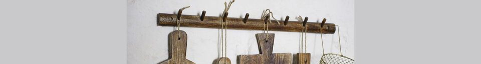 Material Details 6-hook coat hook in light wood Mimple