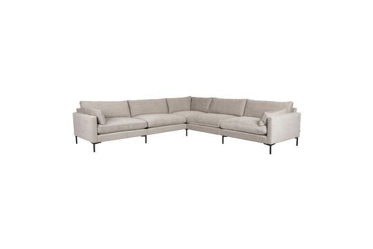 7-seater corner sofa in beige fabric Summer Clipped