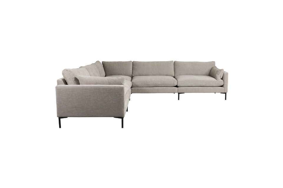 7-seater corner sofa in beige fabric Summer - 1