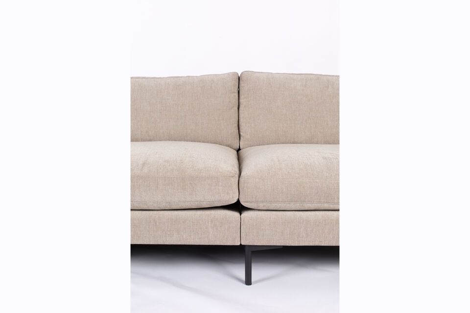 7-seater corner sofa in beige fabric Summer - 2