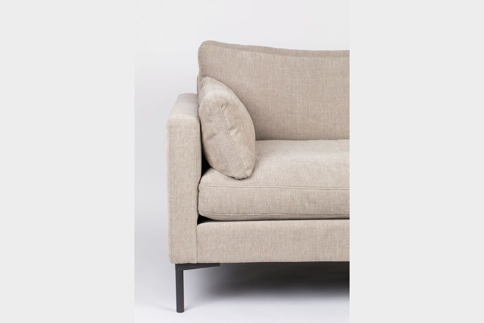 7-seater corner sofa in beige fabric Summer - 3