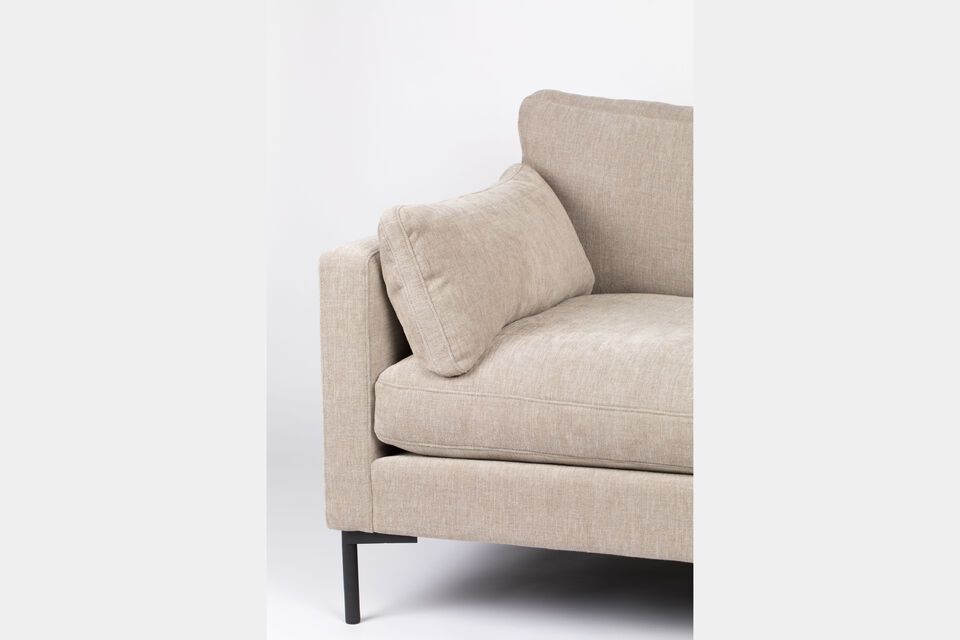 7-seater corner sofa in beige fabric Summer - 4