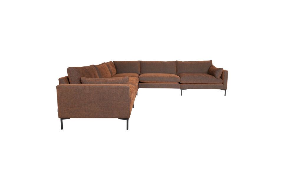 7-seater corner sofa in terra cotta fabric Summer - 2