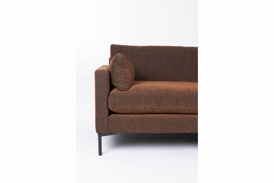 7-seater corner sofa in terra cotta fabric Summer - 3