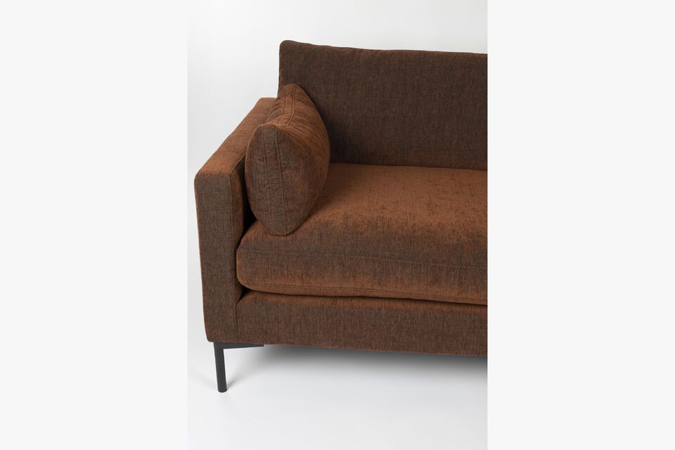 7-seater corner sofa in terra cotta fabric Summer - 4