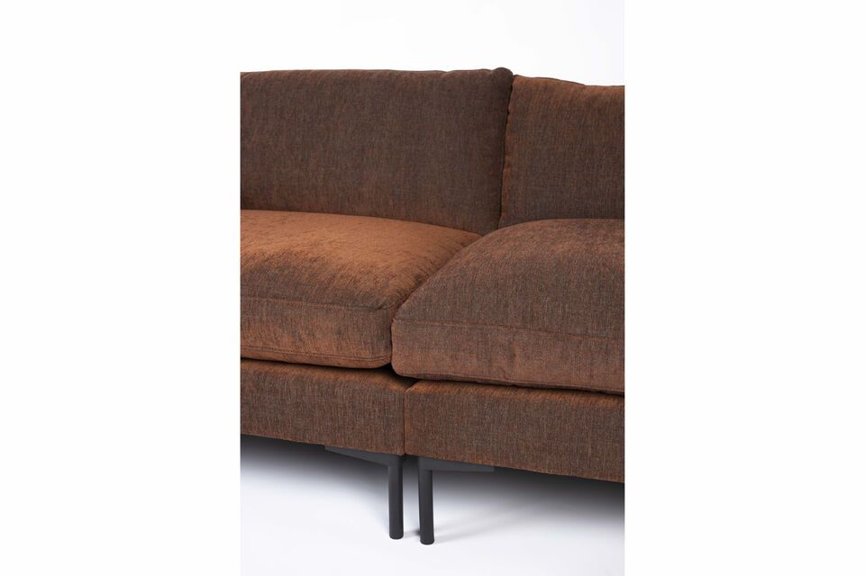 7-seater corner sofa in terra cotta fabric Summer - 5