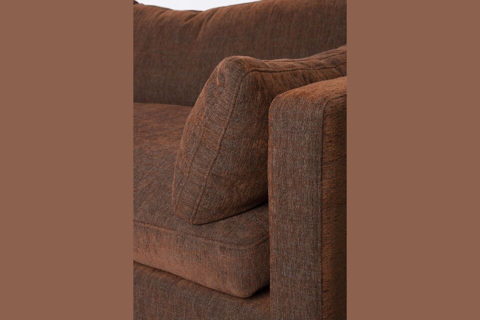 7-seater corner sofa in terra cotta fabric Summer - 6