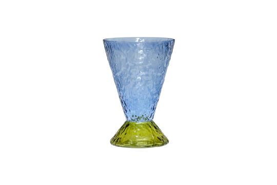 Abyss blue and green glass vase Clipped