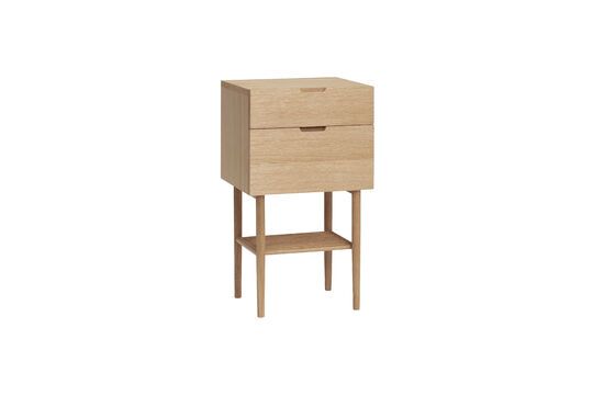 Acorn light oak veneer bedside table Clipped