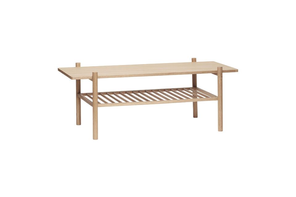 Acorn light oak veneer coffee table Hübsch