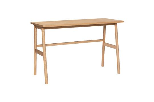 Acorn light oak veneer desk Clipped