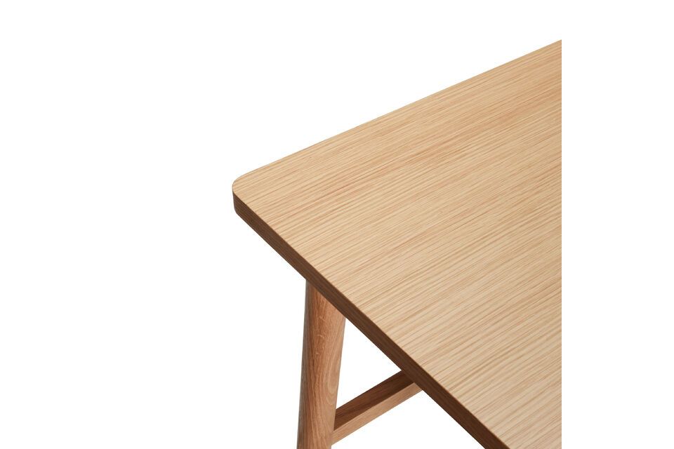 Acorn light oak veneer desk - 6