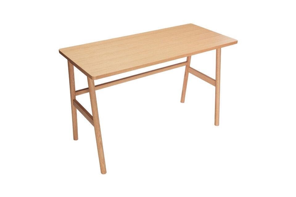 Acorn light oak veneer desk - 4