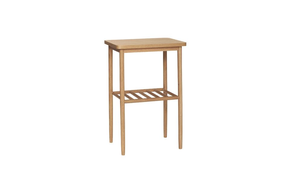 Acorn light oak veneer side table Hübsch