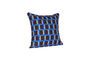 Miniature Agenda blue cotton cushion Clipped