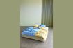 Miniature Aki blue cotton bedspread 80x200cm 6