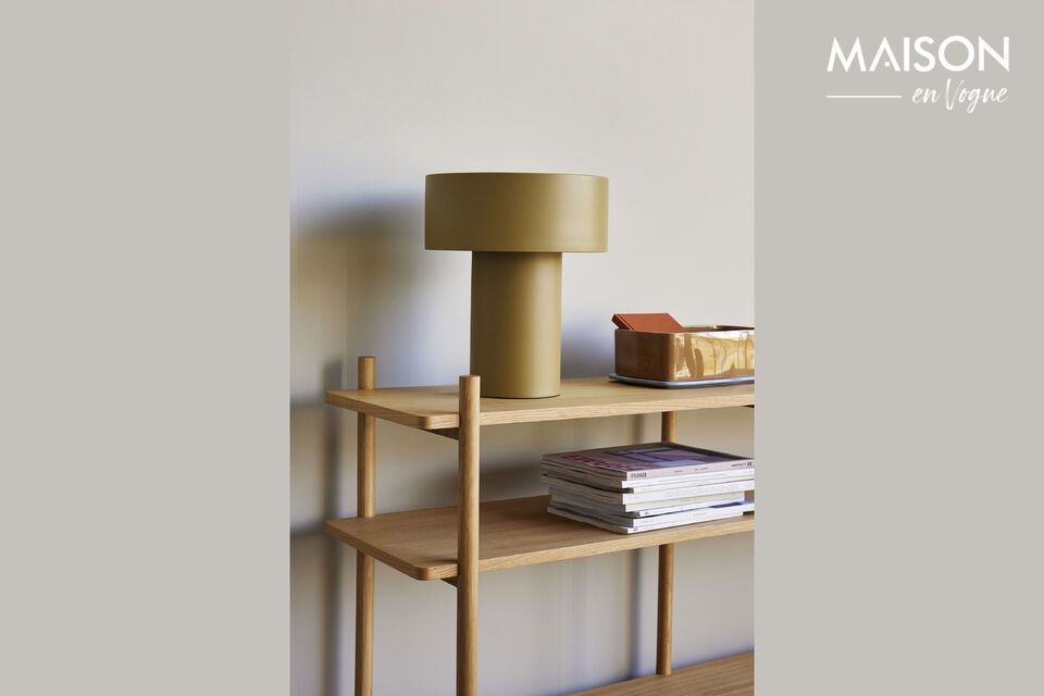 The Aki khaki metal table lamp is the perfect fusion of style and function