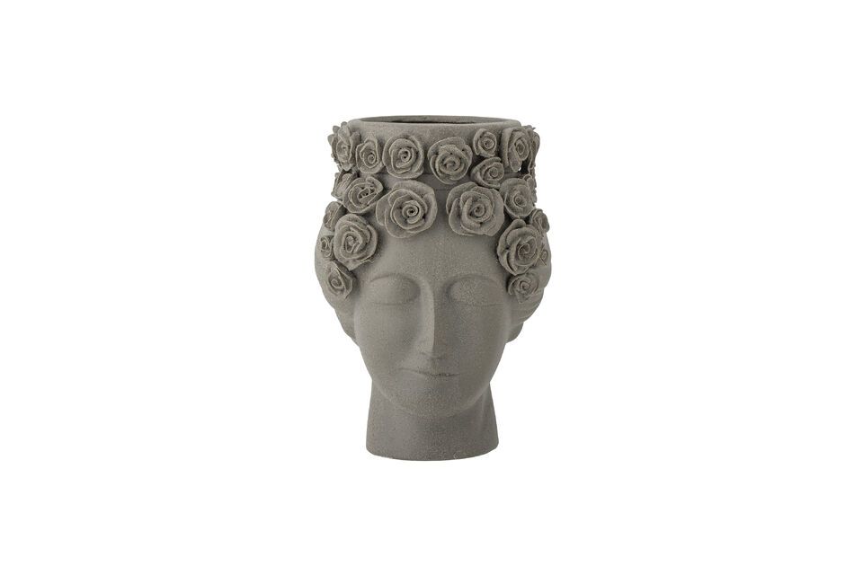 Akira grey stoneware vase H30 Bloomingville