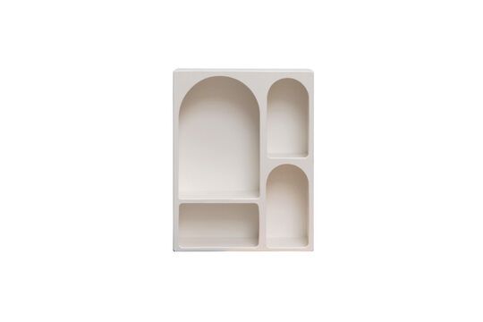 Alcove white wooden Chipboard shelf Clipped