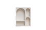 Miniature Alcove white wooden Chipboard shelf Clipped