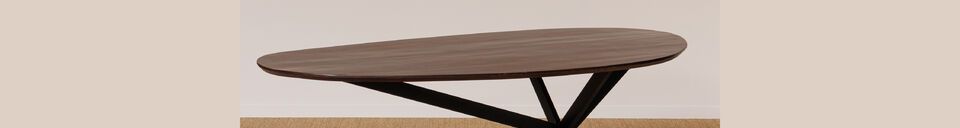 Material Details Alegre dark wood dining table