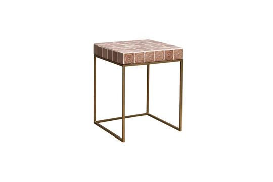 Algarve pink and gold ceramic side table Clipped