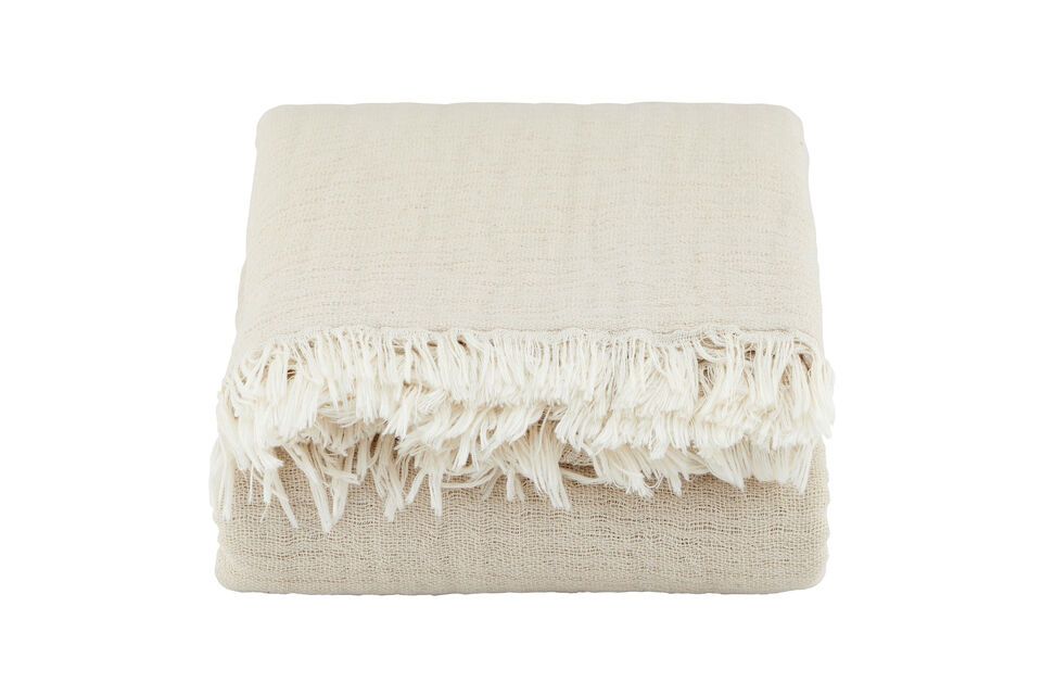 Alice beige cotton throw House Doctor