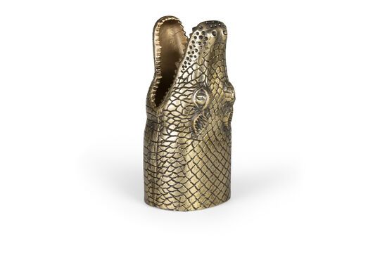 Alligator gold recycled aluminum vase Clipped