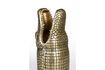 Miniature Alligator gold recycled aluminum vase 8