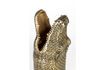 Miniature Alligator gold recycled aluminum vase 9