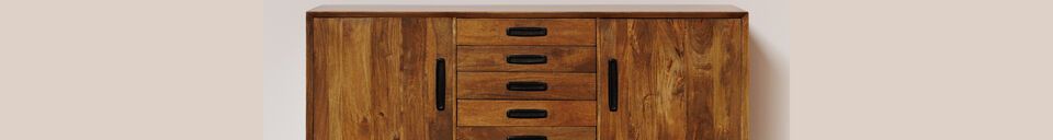 Material Details Amador dark wood sideboard