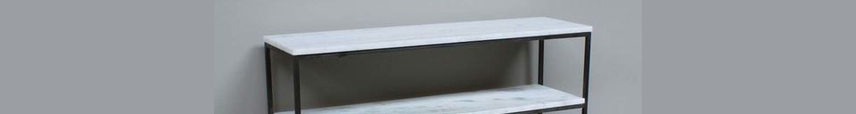 Material Details Amanty narrow console in marble and metal