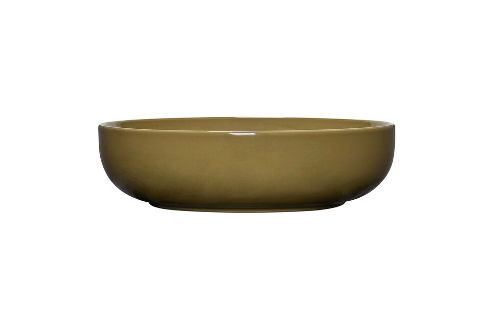 Amare large olive ceramic bowl Hübsch