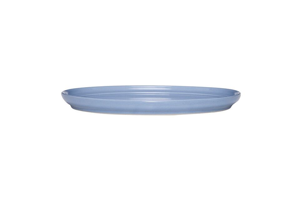 Amare light blue ceramic bread plate Hübsch