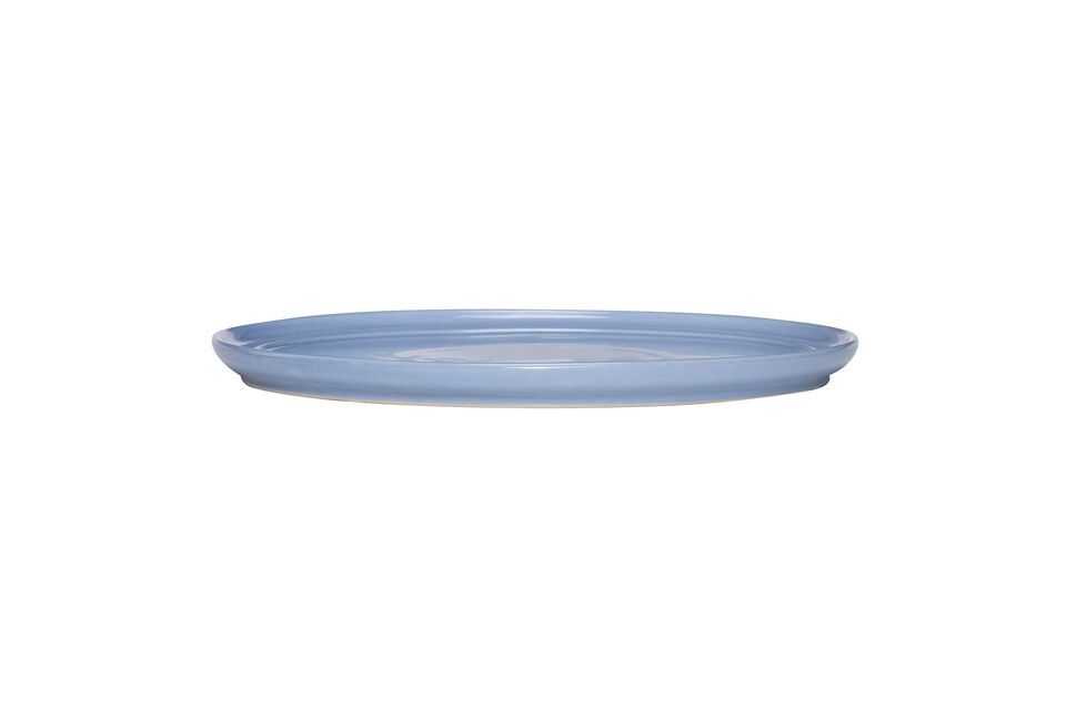 Amare light blue ceramic dinner plate Hübsch